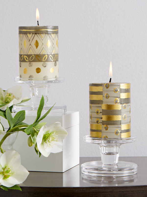 All That Jazz Hand-painted Pillar Candles