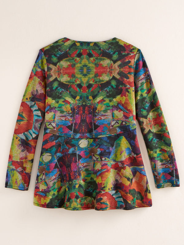 Impressionist Garden Reversible Knit Jacket