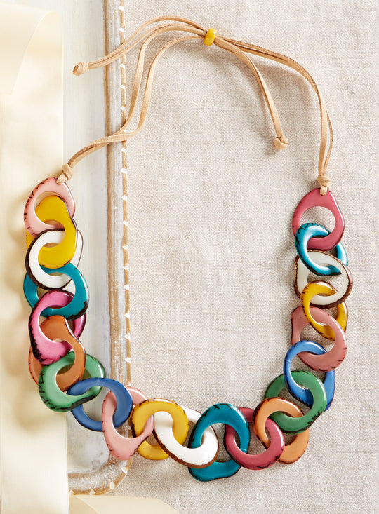 Ecuadorian Rainforest Rainbow Necklace