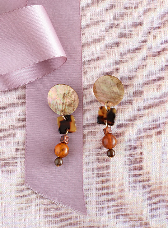 Romantic Notions Earrings - Sand and Soil