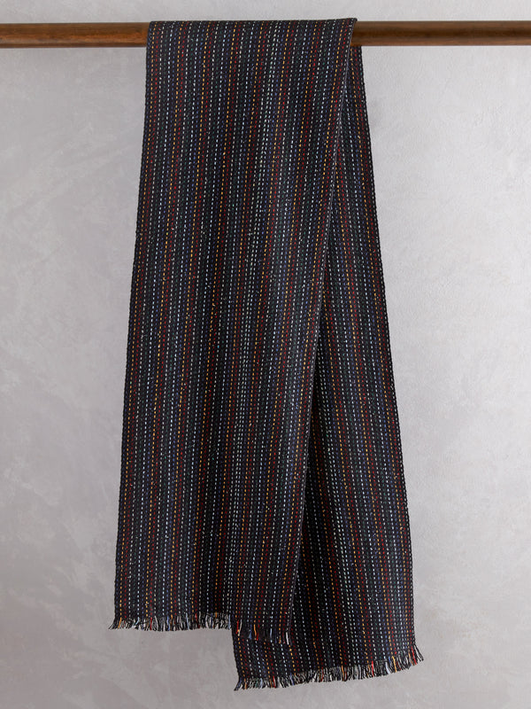 Rainbow Striped Donegal Scarf