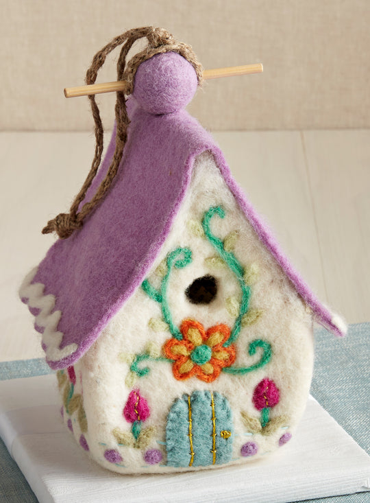 Felted Alpine Birdhouse - Pastel
