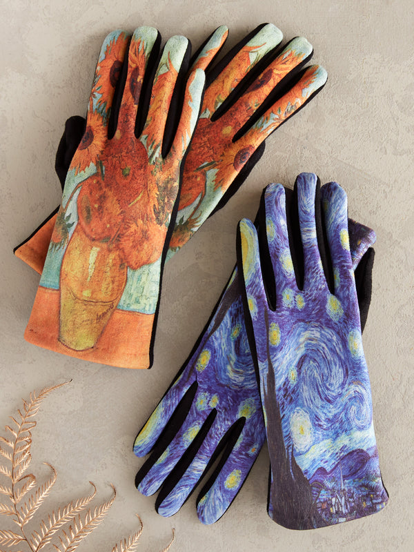 Starry Night and Sunflowers Gloves - Set of 2 Pair