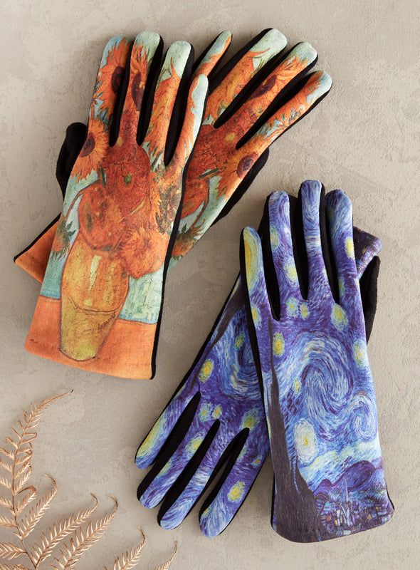 Starry Night and Sunflowers Gloves - Set of 2 Pair