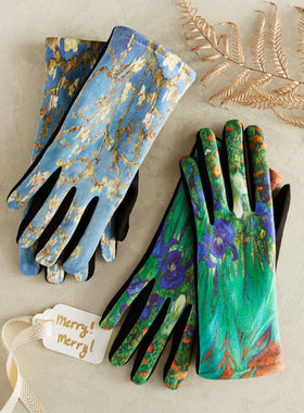 Irises and Almond Blossom Gloves - Set of 2 Pair