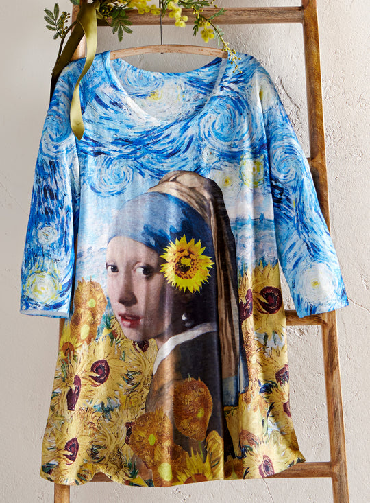 Pearl and Sunflowers Top FINAL SALE (No Returns)