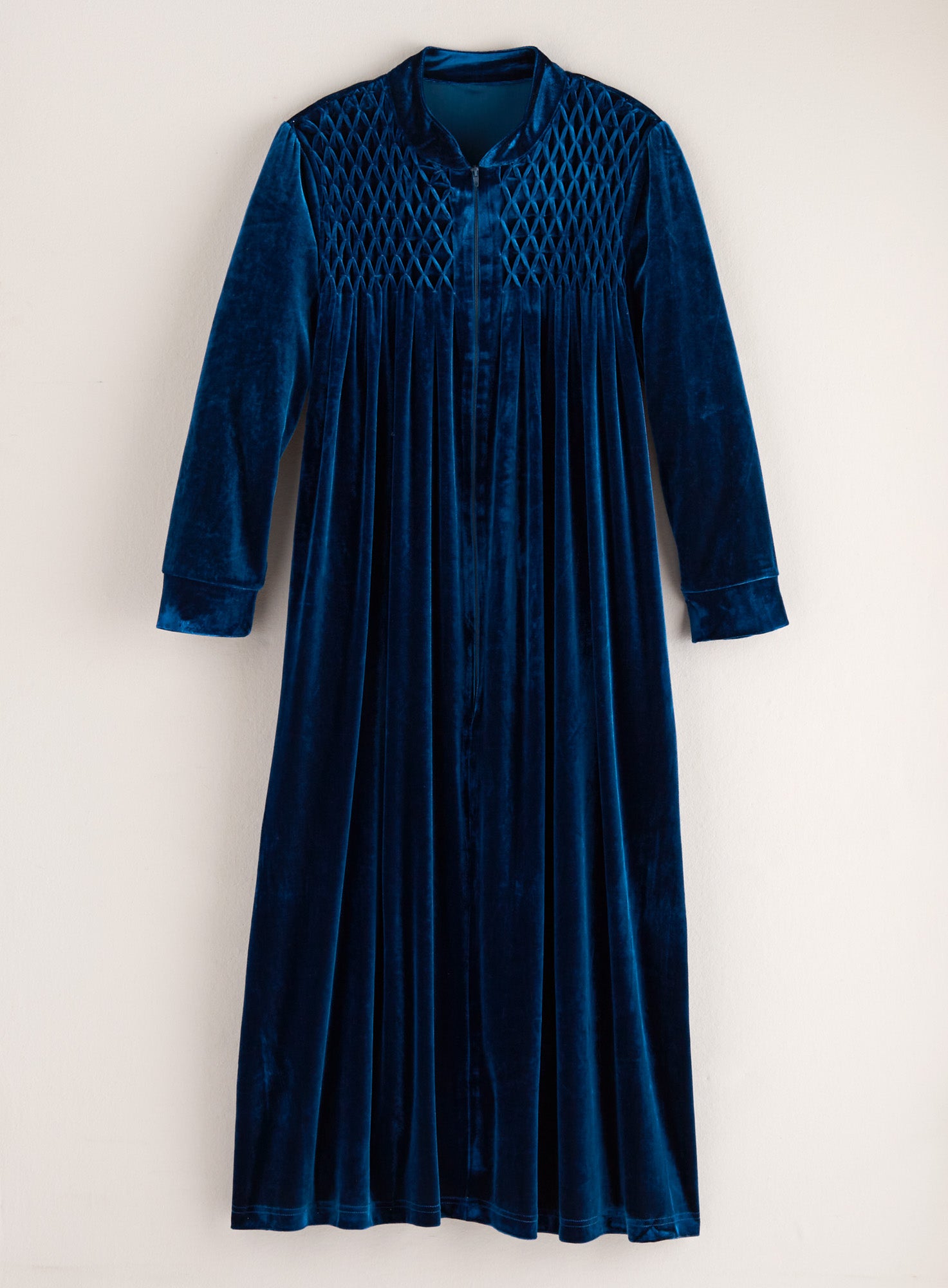 Smocked Velour Palace Robe Petalura