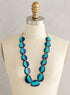 Cool Blue Layered Tagua Necklace
