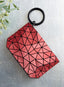 Tessellated Tiles Red Clutch Purse