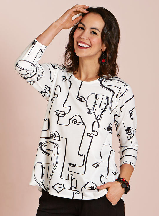 Time Flies French Terry Top FINAL SALE (No Returns)