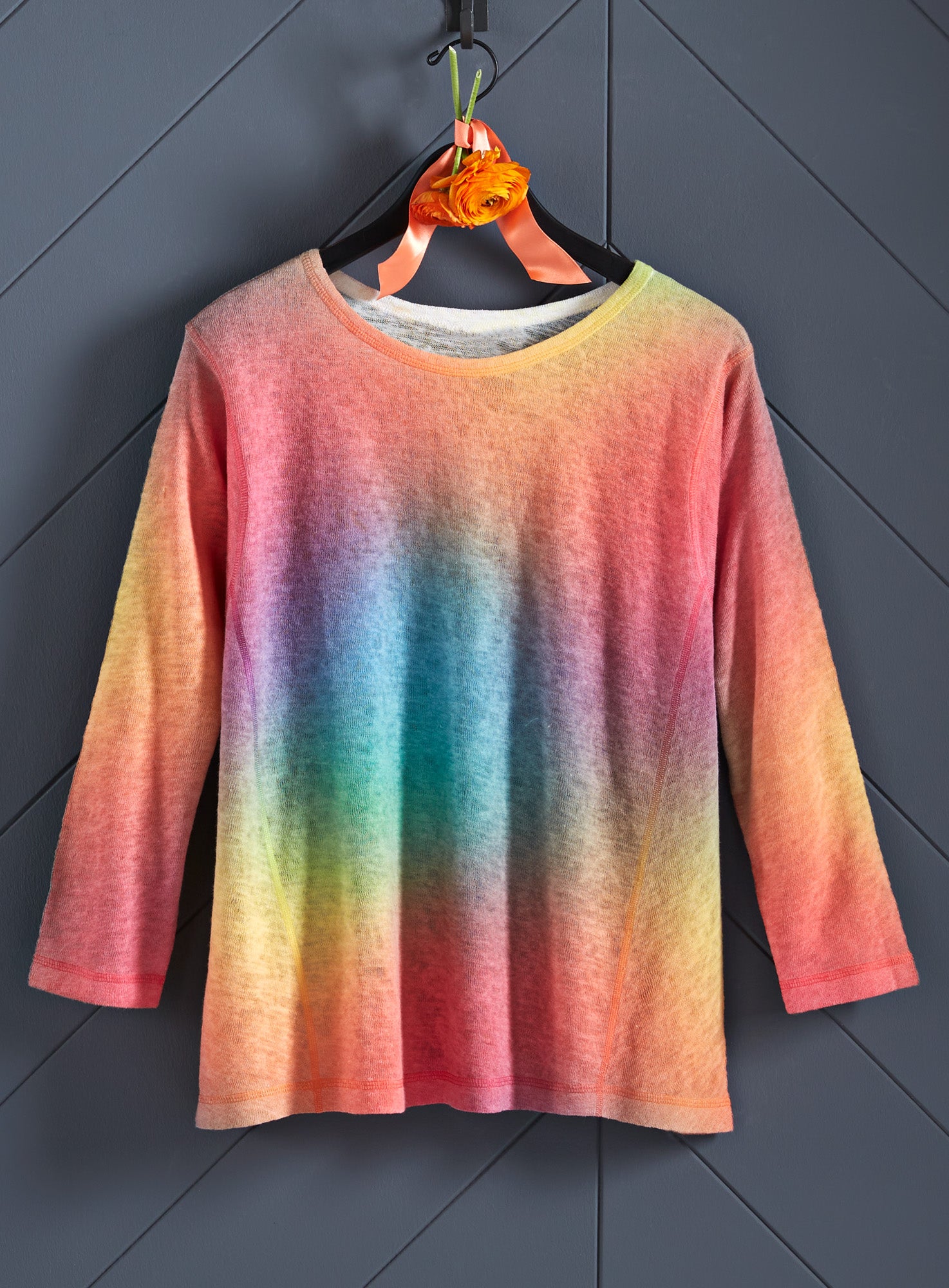 Hazy Rainbow Knit Top Petalura