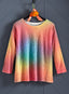 Hazy Rainbow Knit Top