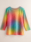 Hazy Rainbow Knit Top