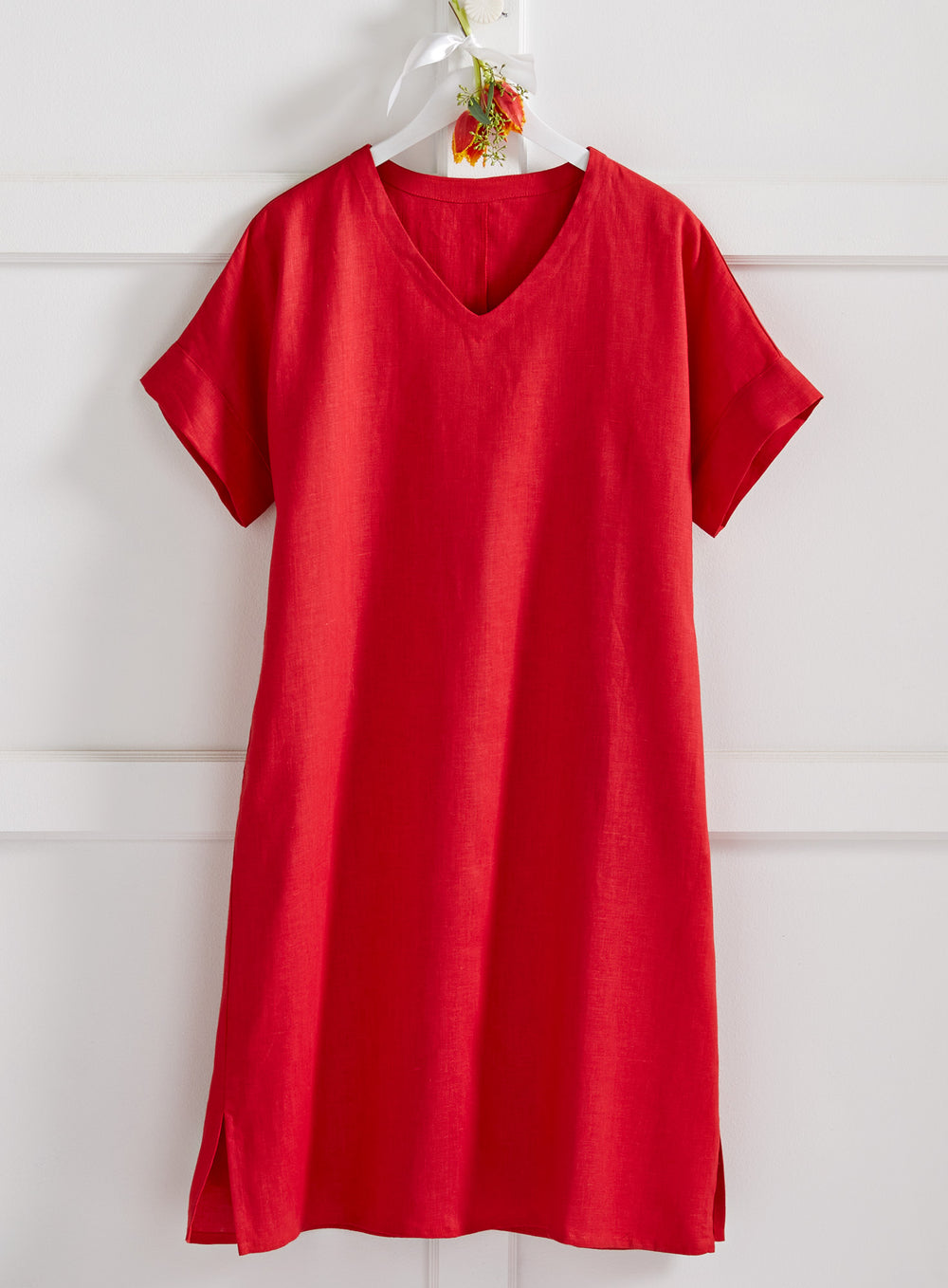 Easy Linen Midi Dress Outfit | Petalura