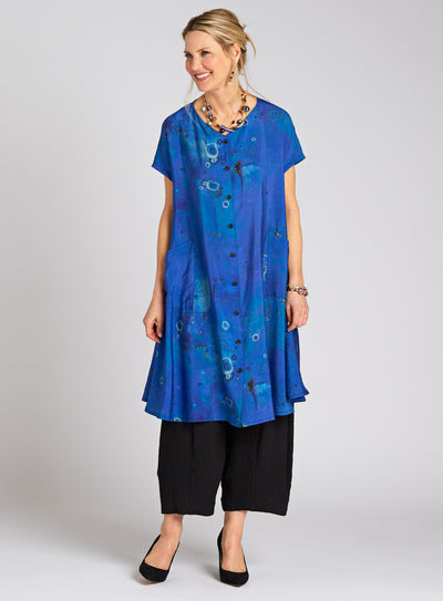 Flowing Blues Dress Outfit