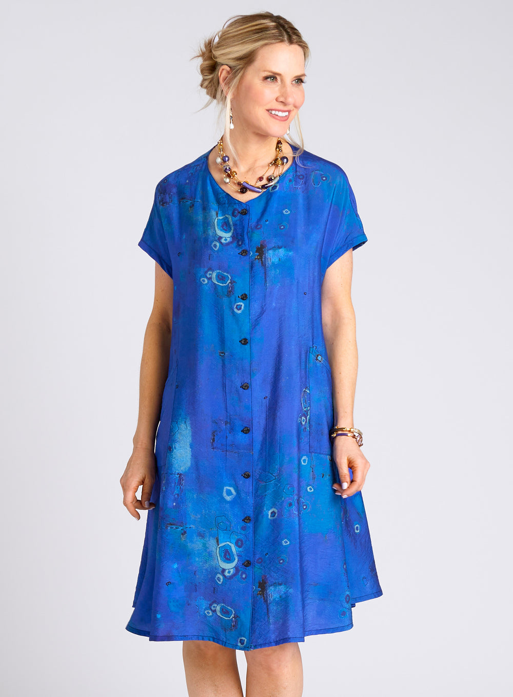 Flowing Blues Dress Outfit