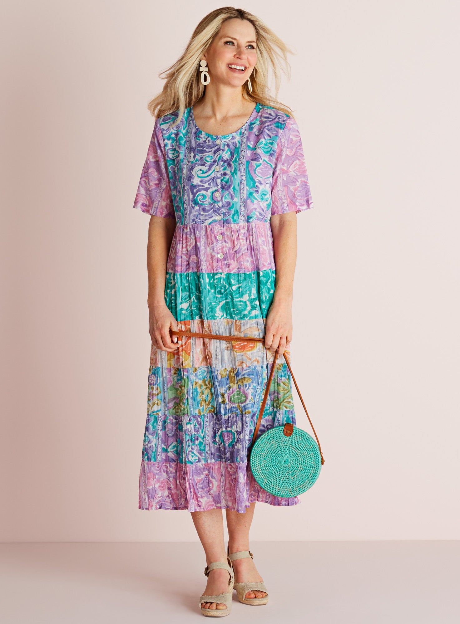 Tiered Cotton Voile Garden Dress | Petalura Tiered Cotton Voile Garden Dress | Petalura