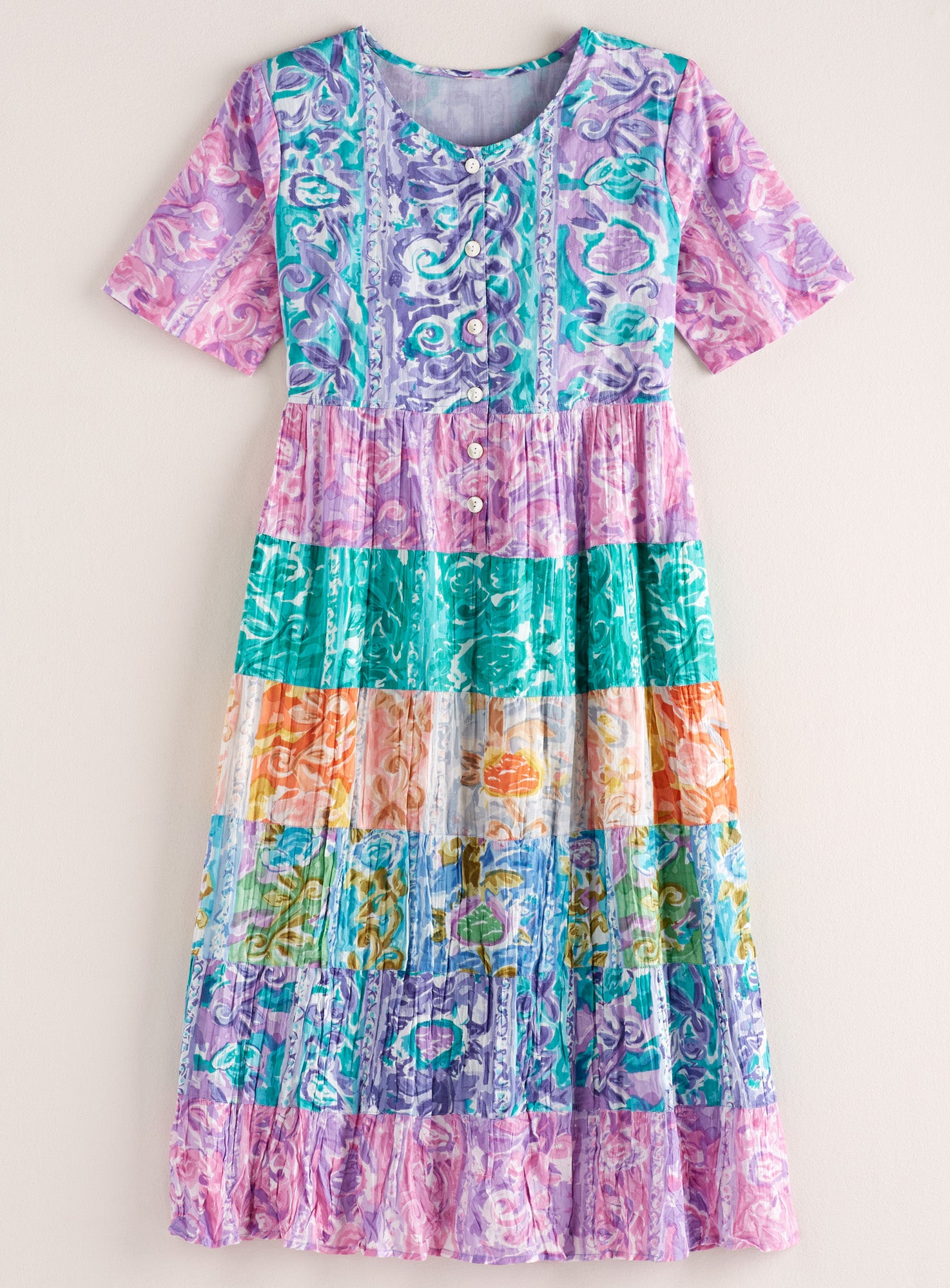 Tiered Cotton Voile Garden Dress | Petalura Tiered Cotton Voile Garden Dress | Petalura