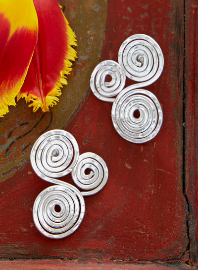 Triple Swirl Earrings