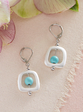 Magnet for Compliments Howlite Earrings