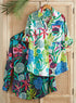 Hydrangea Button-down Blouse