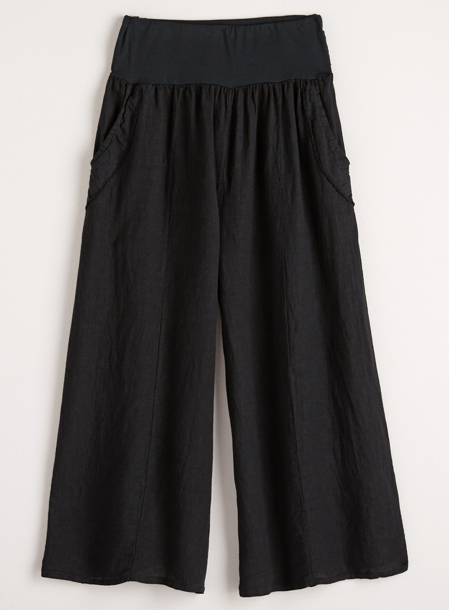 Wide-leg Italian Linen Pants | Petalura