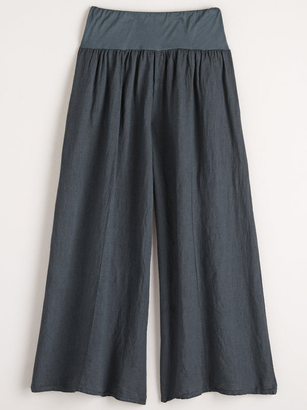 Wide-leg Italian Linen Pants