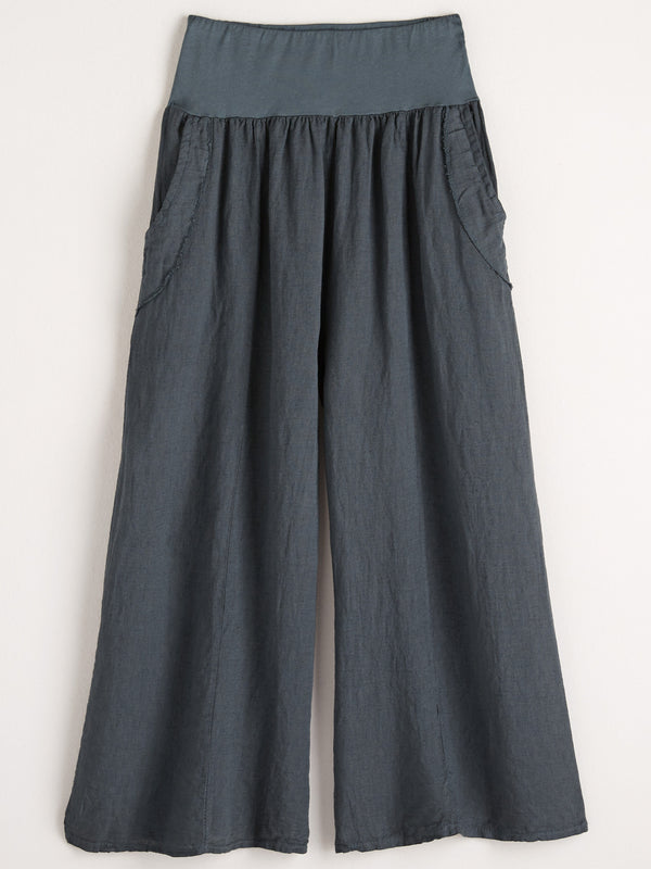 Wide-leg Italian Linen Pants FINAL SALE (No Returns)