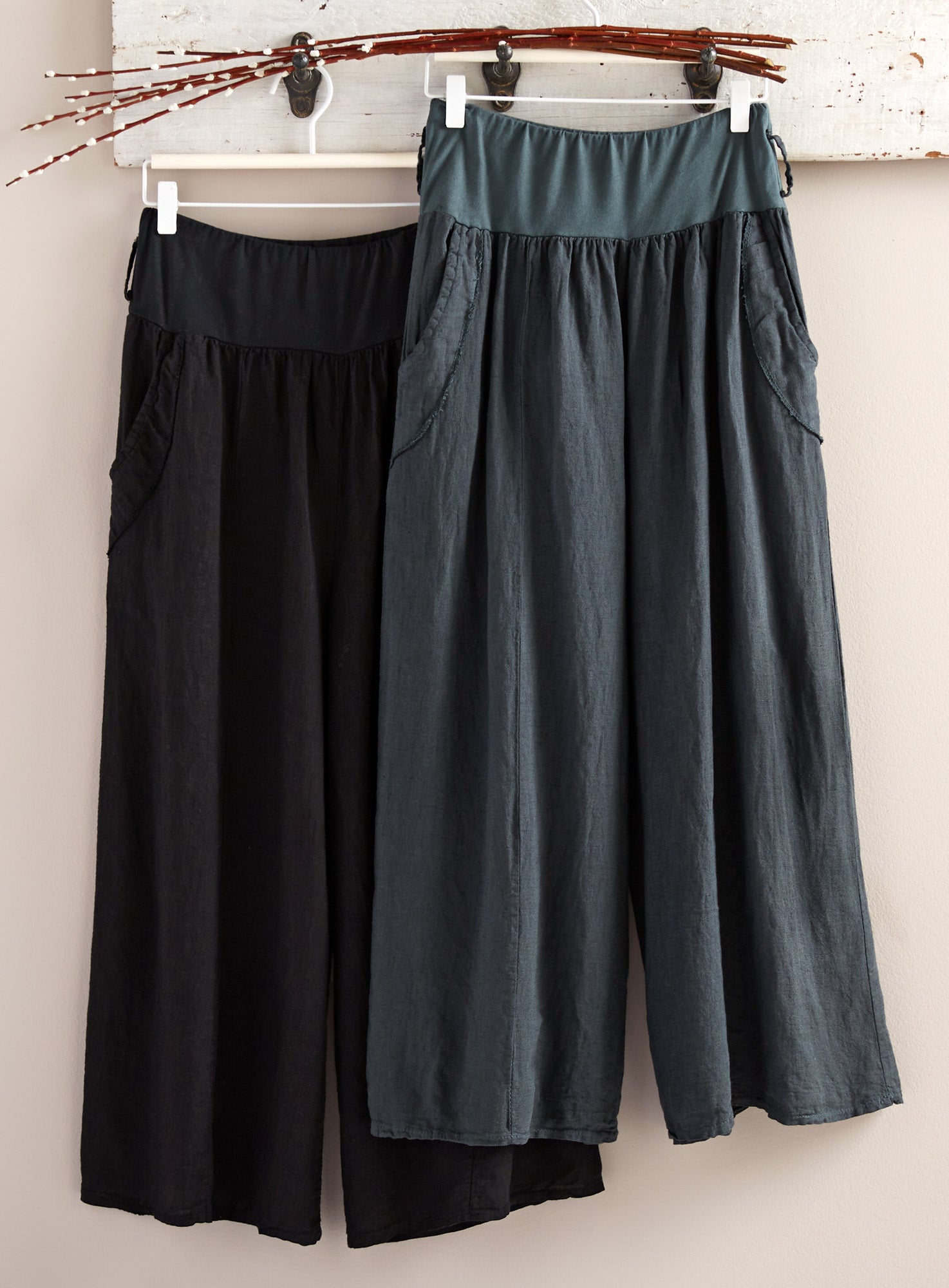 Wide-leg Italian Linen Pants FINAL SALE (No Returns) | Petalura