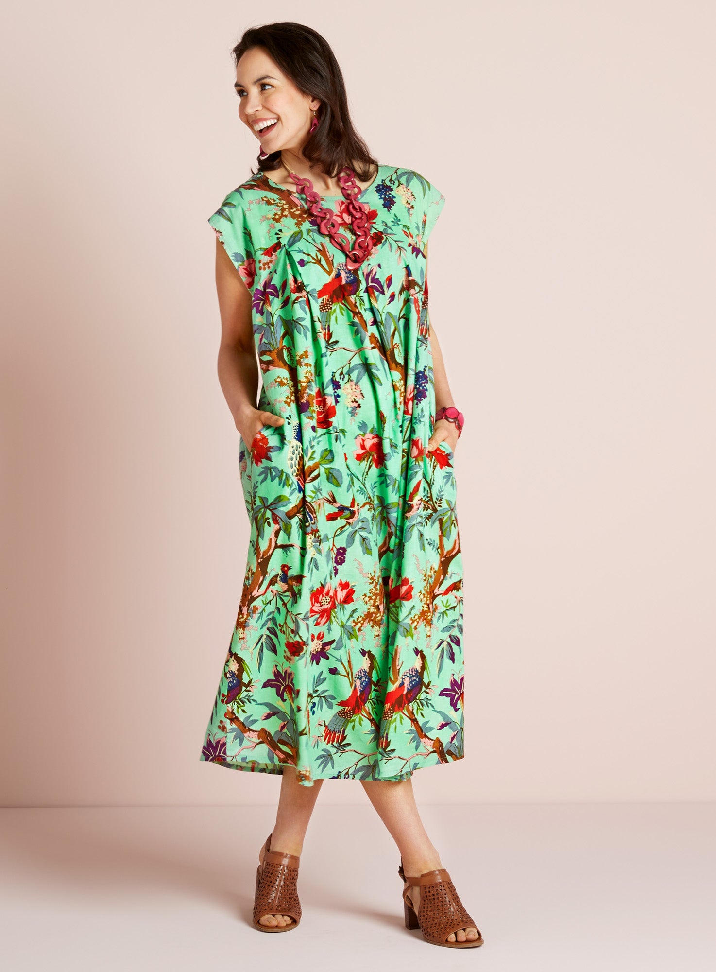 Aviary Cotton Caftan Dress Aviary Cotton Caftan Dress