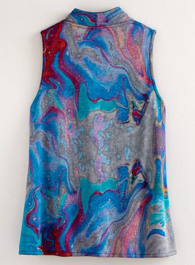 Double Up Reversible Vest - Marbled Swirl