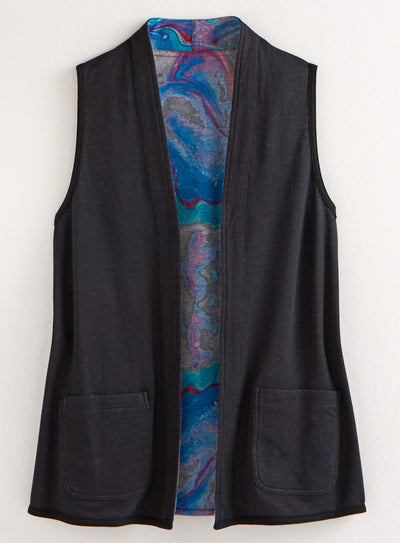 Double Up Reversible Vest - Marbled Swirl