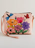 Dragonfly Garden Hand-painted Leather Crossbody Bag