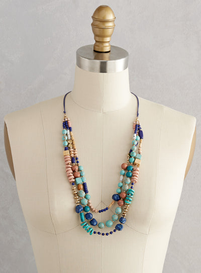 Sky and Sand Tiered Necklace