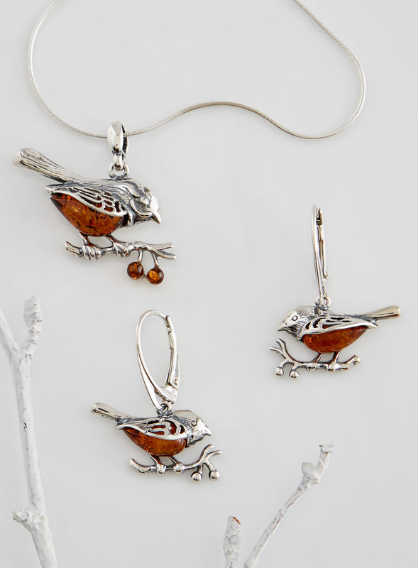 Amber Songbird Jewelry
