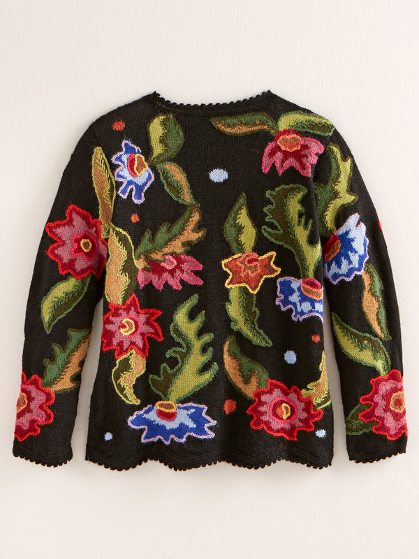 Andean Garden Hand-knit Cardigan