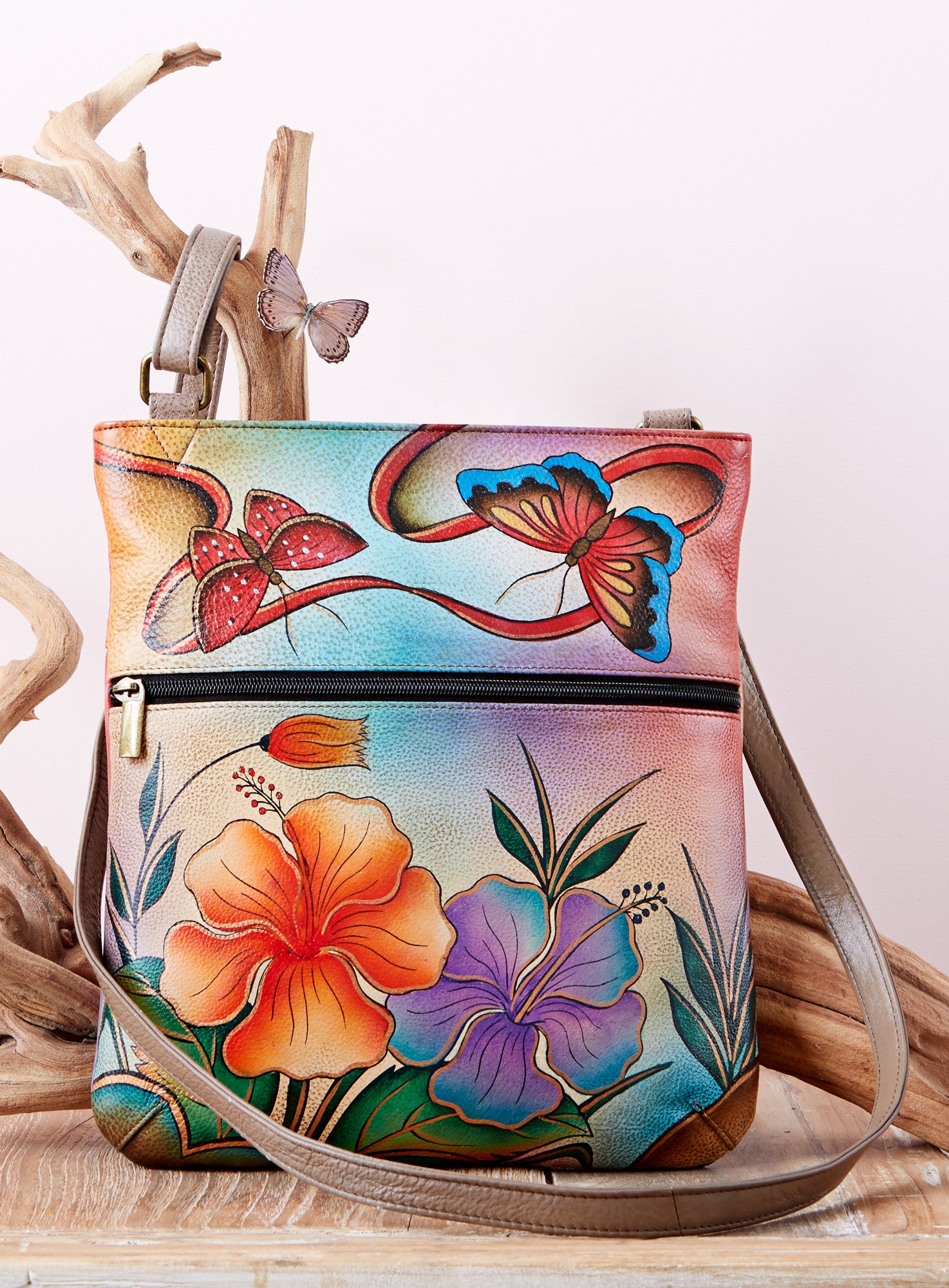 Hand Painted Women's Real Leather Shoulder Crossbody Purse Bag, Art Handbag  | eBay