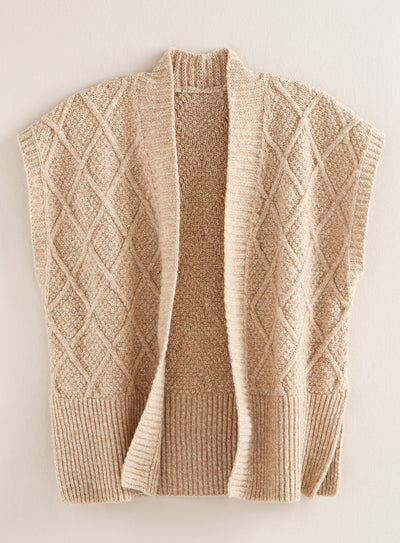 Irish Basketweave Sweater Vest
