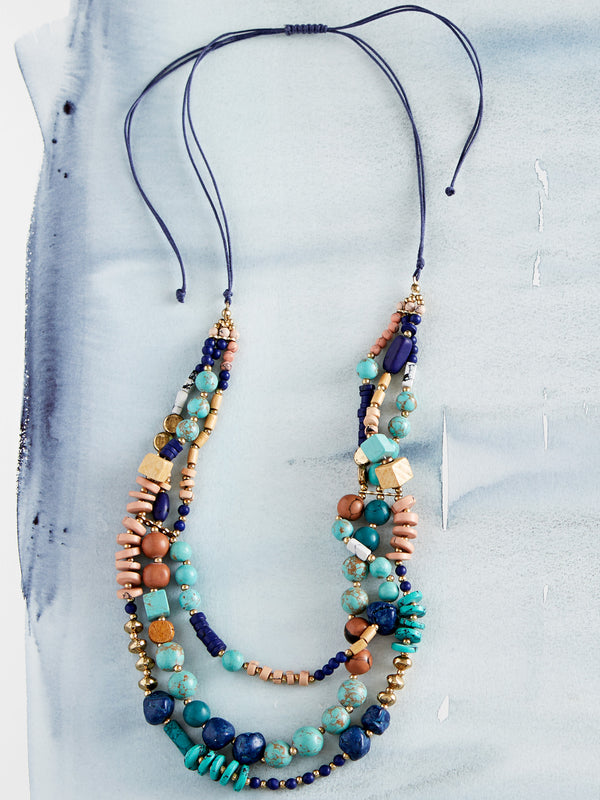 Sky and Sand Tiered Necklace